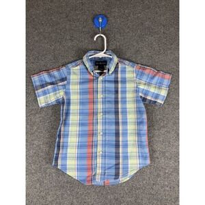 Ralph Lauren Shirt Collared Short Sleeve Patchwork Madras Boys Toddler 5